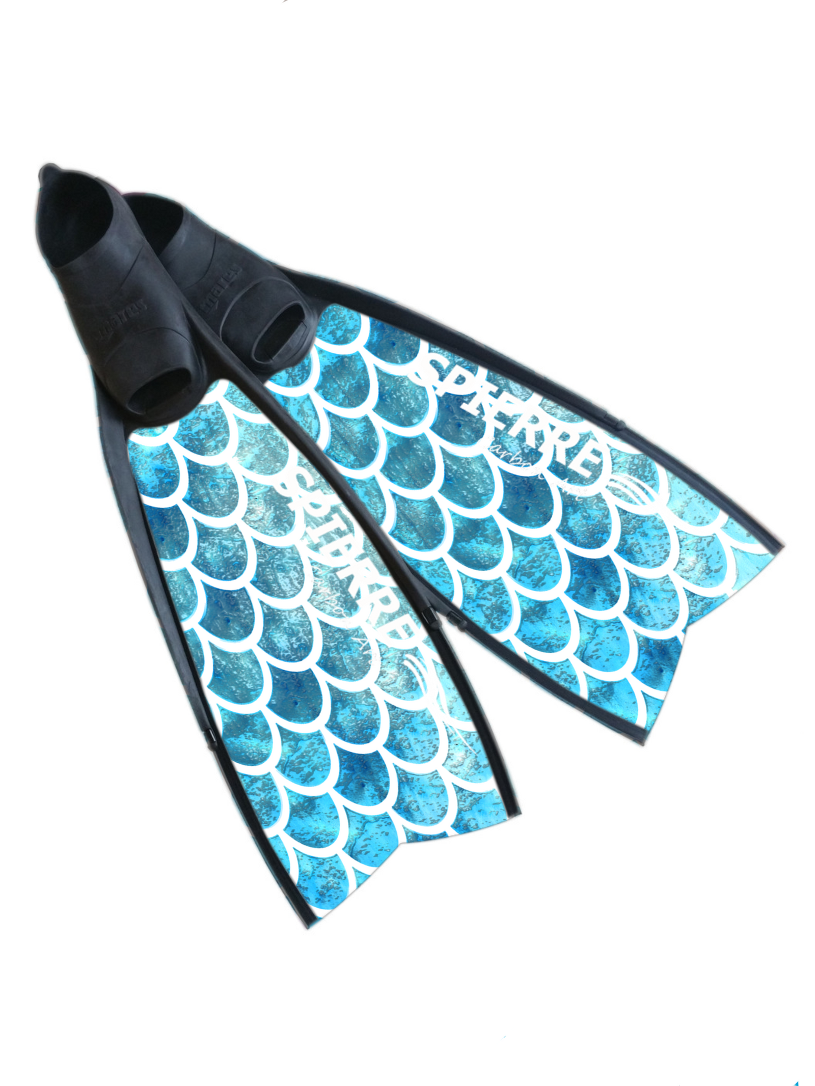 Carbon Art Blue Scale Fin Blades - Photography Range (Set/Pair)