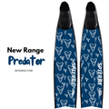 Carbon Art Blue Predator Fin Blades - Apnea Range (Set/Pair)