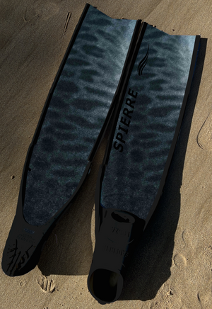 Carbon Art Tiger Shark Design Fin Blades - Apnea Range (Set/Pair)