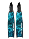 Fiber Art Blue Ocean Reef Fin Blades - Apnea Range (Set/Pair)