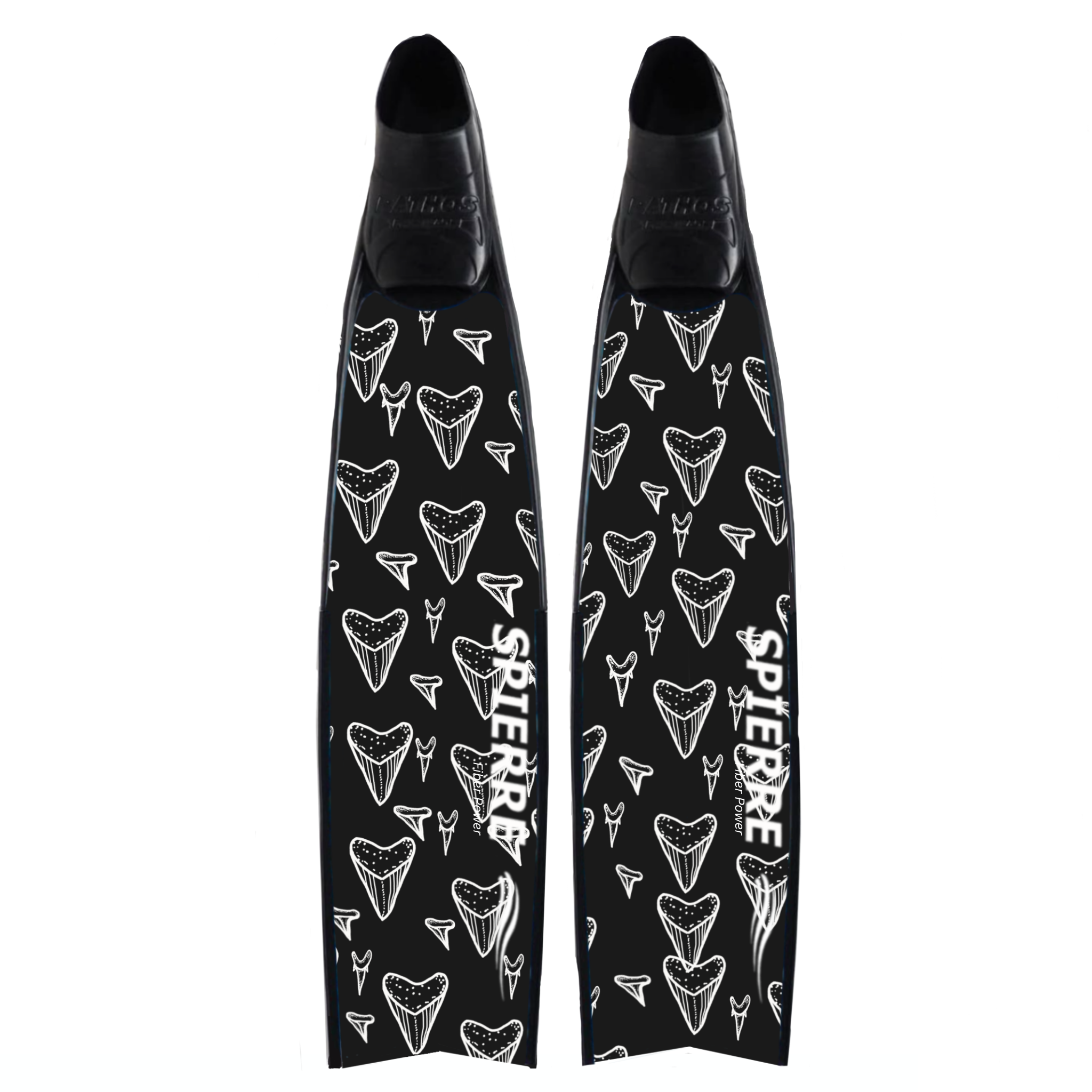 Fiber Art Dark Predator Design Fin Blades (Power Range)