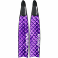 Spierre Fins Purple Scale Design Carbon Freediving Fin Blades compatible with Pathos Leaderfins Mares X Wing C4 400 foot pockets