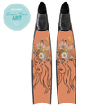 Carbon Art Floral Wander Fin Blades  - Apnea Range (Set/Pair)