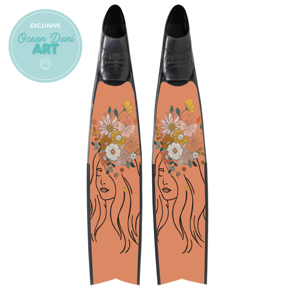 Carbon Art Floral Wander Fin Blades  - Apnea Range (Set/Pair)