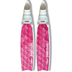 Carbon Art Hot Pink Scallop Fin Blades - Apnea Range (Set/Pair)