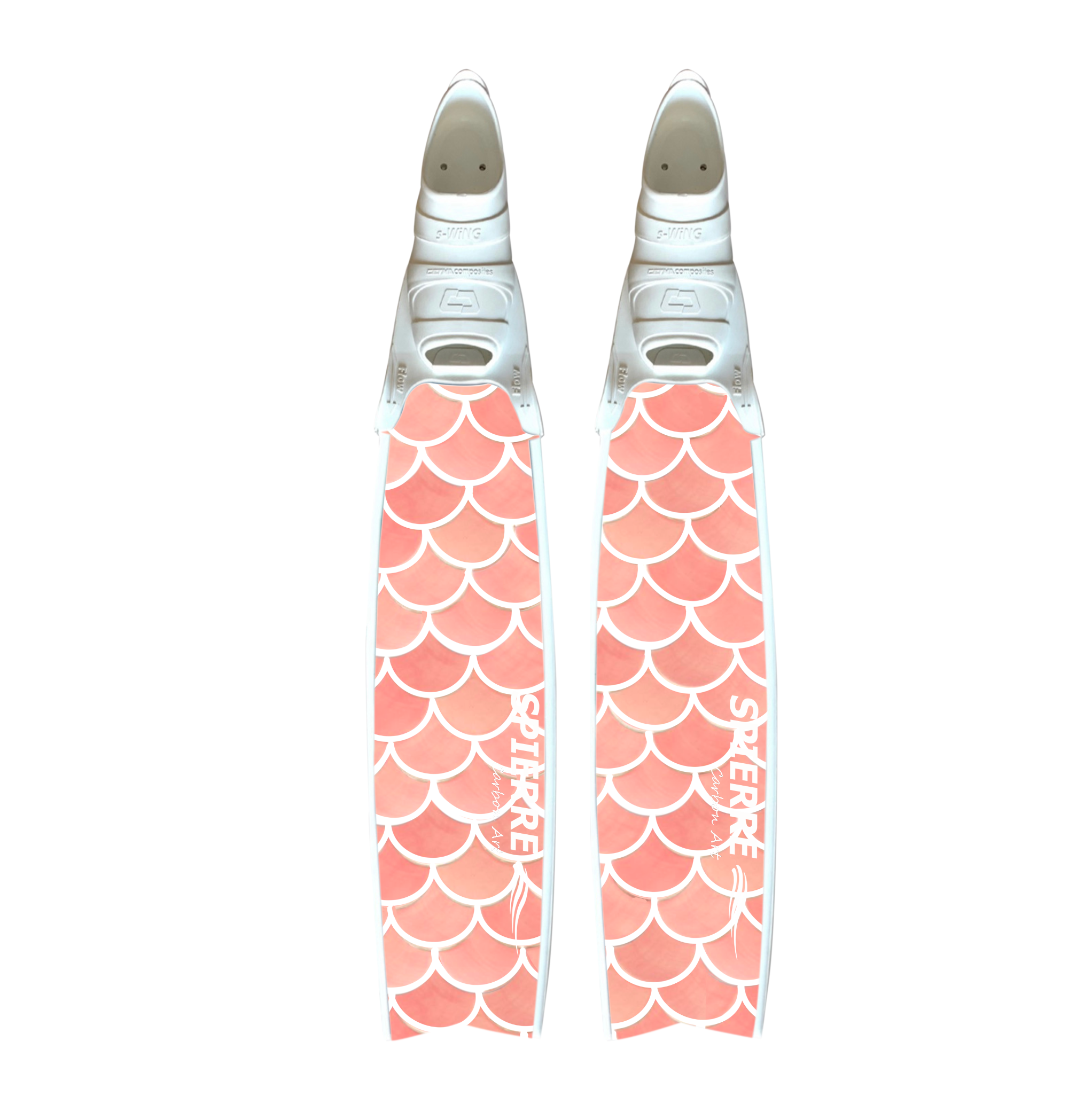 Carbon Art Salmon Scales Fin Blades  - Apnea Range (Set/Pair)