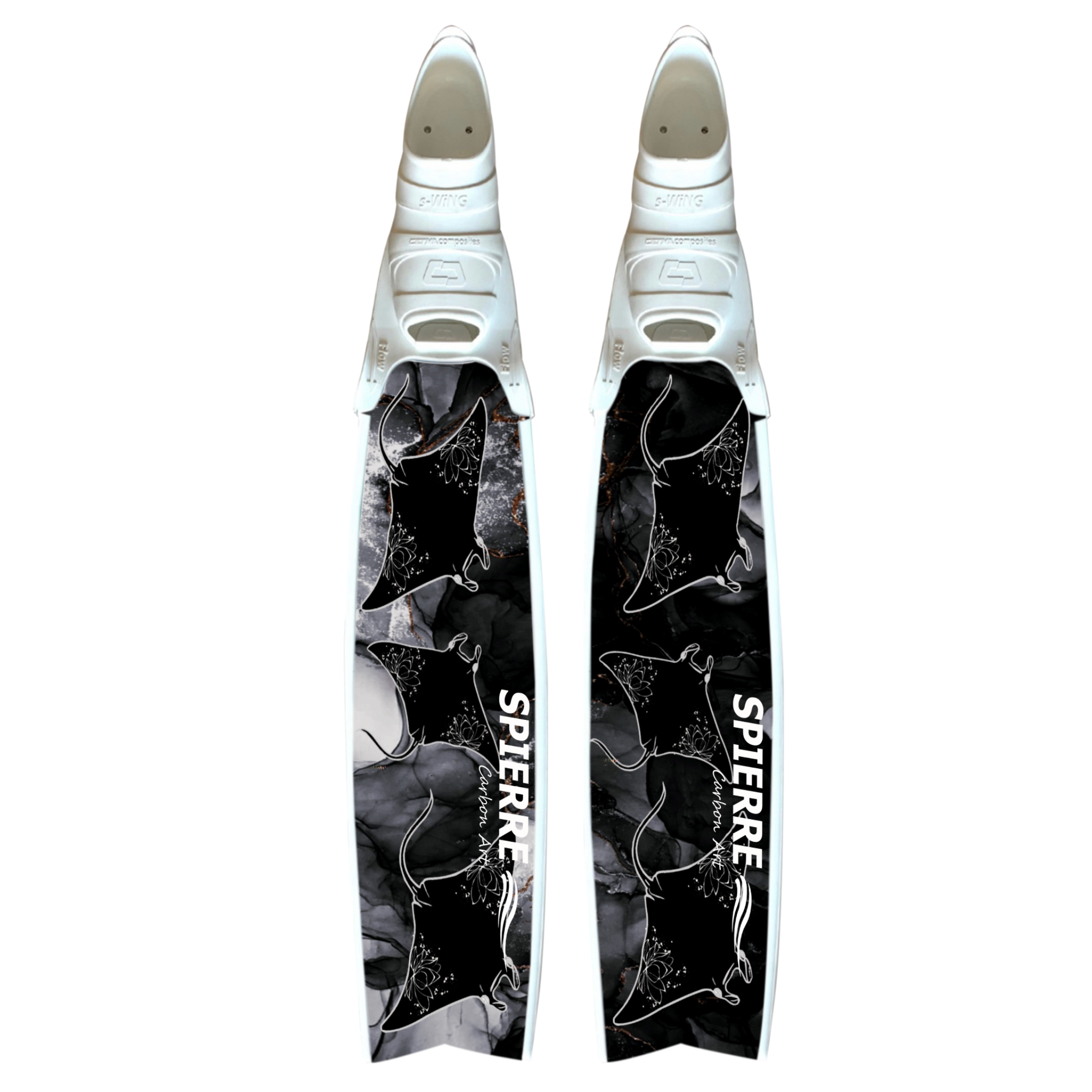 Carbon Art Dark Manta Fin Blades  - Apnea Range (Set/Pair)