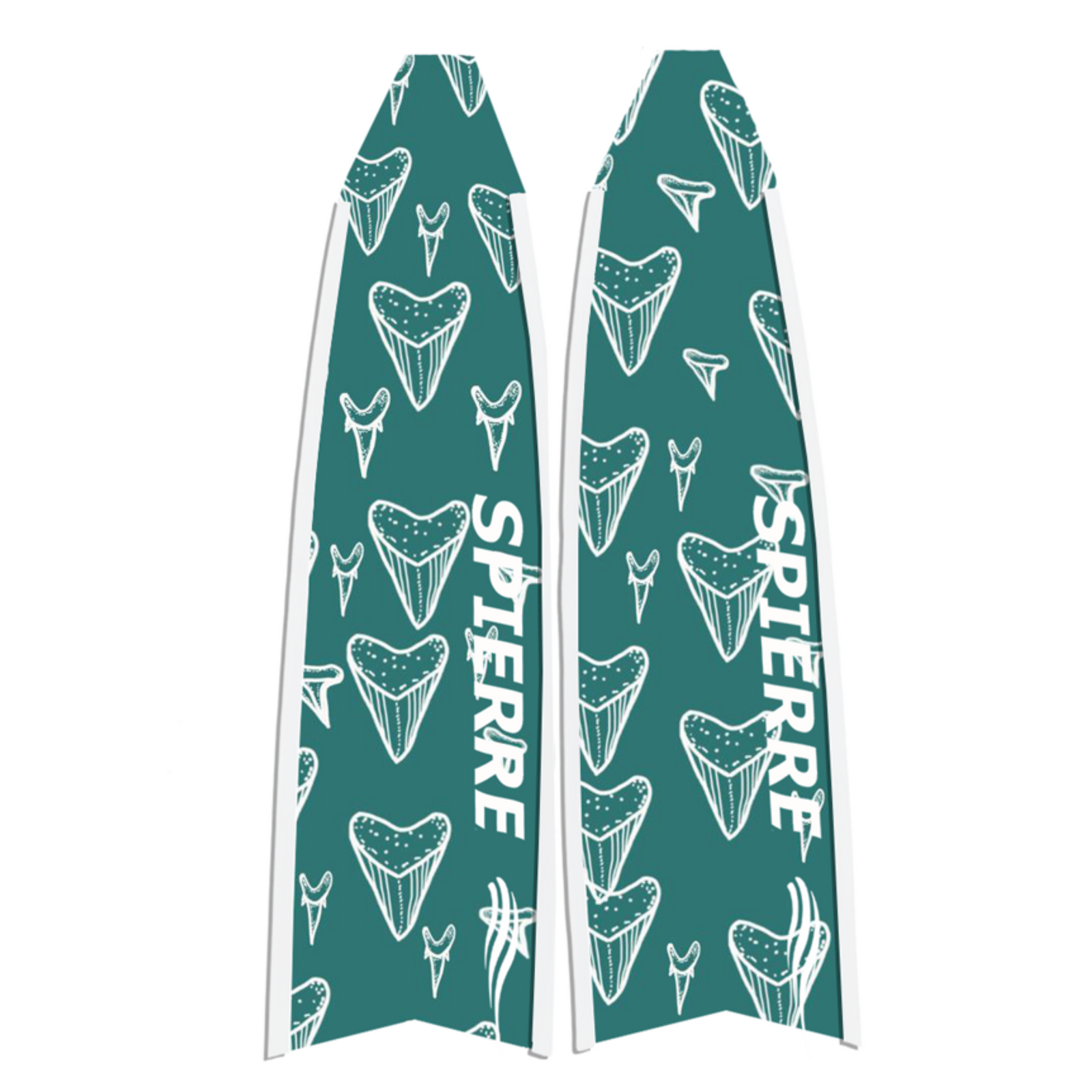 Fiber Art Emerald Predator Design Fin Blades (Apnea Range)