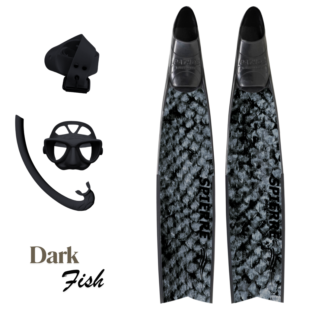 Carbon Art Dark Fish Scale Fin Blades  - Apnea Range (Set/Pair)
