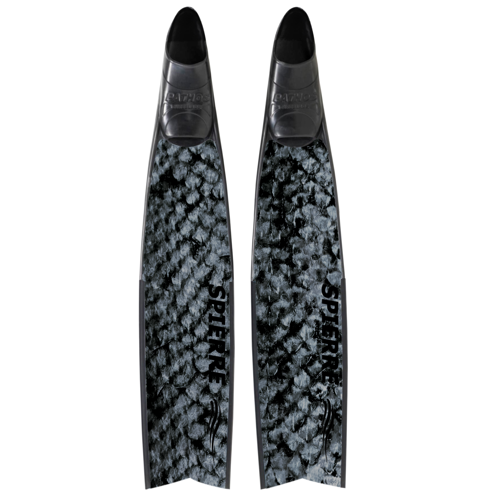 Carbon Art Dark Fish Scale Fin Blades  - Apnea Range (Set/Pair)