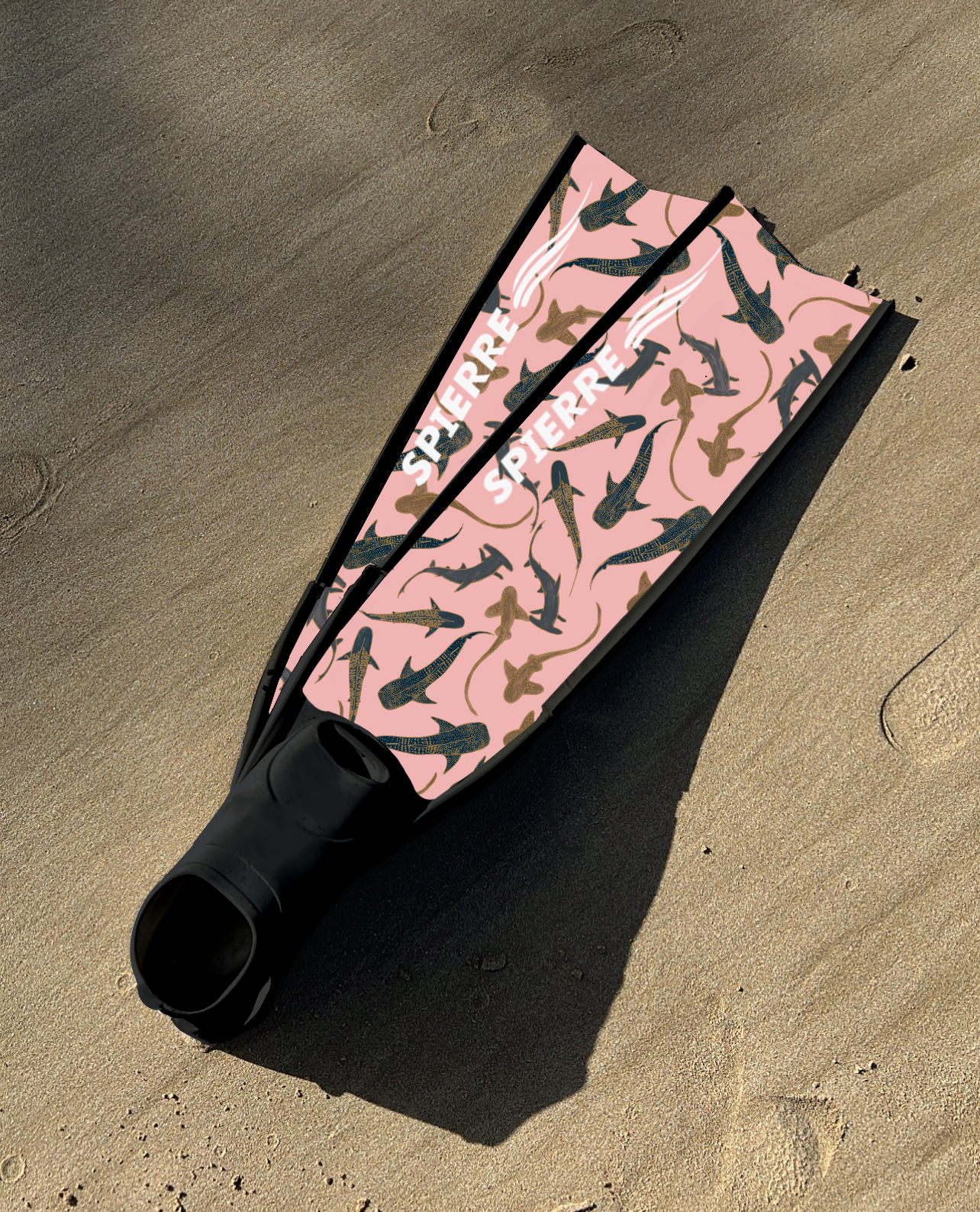 Carbon Art Shark Fam Coral Design Fin Blades - Apnea Range (Set/Pair)