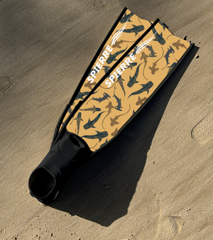 Carbon Art Shark Fam Sunset Design Fin Blades - Apnea Range (Set/Pair)