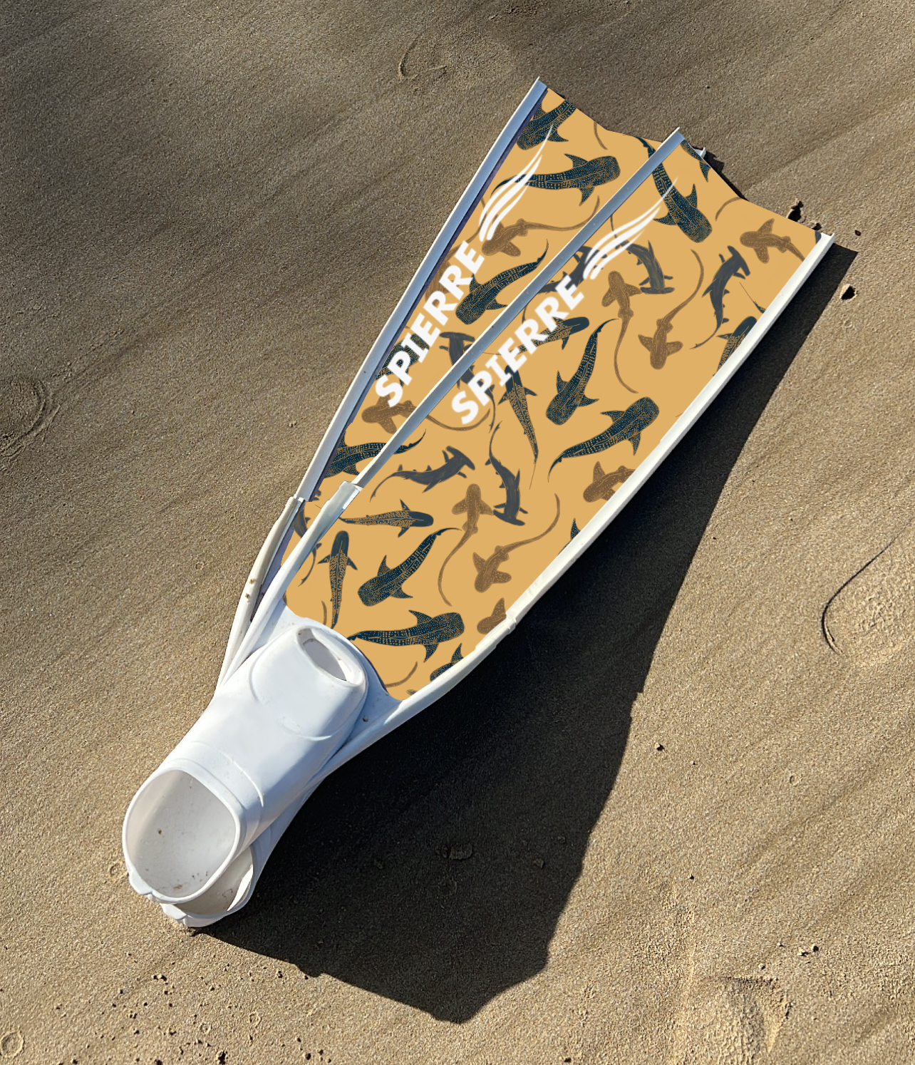 Carbon Art Shark Fam Sunset Design Fin Blades - Apnea Range (Set/Pair)