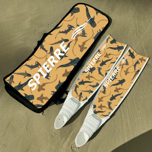 Carbon Art Shark Fam Sunset Design Fin Blades - Apnea Range (Set/Pair)