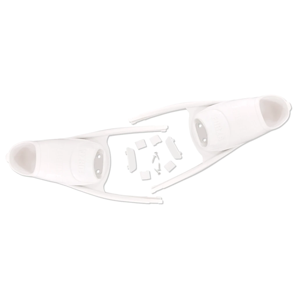 Leaderfin Forza White Foot Pockets fitted to Spierre Fin Blades