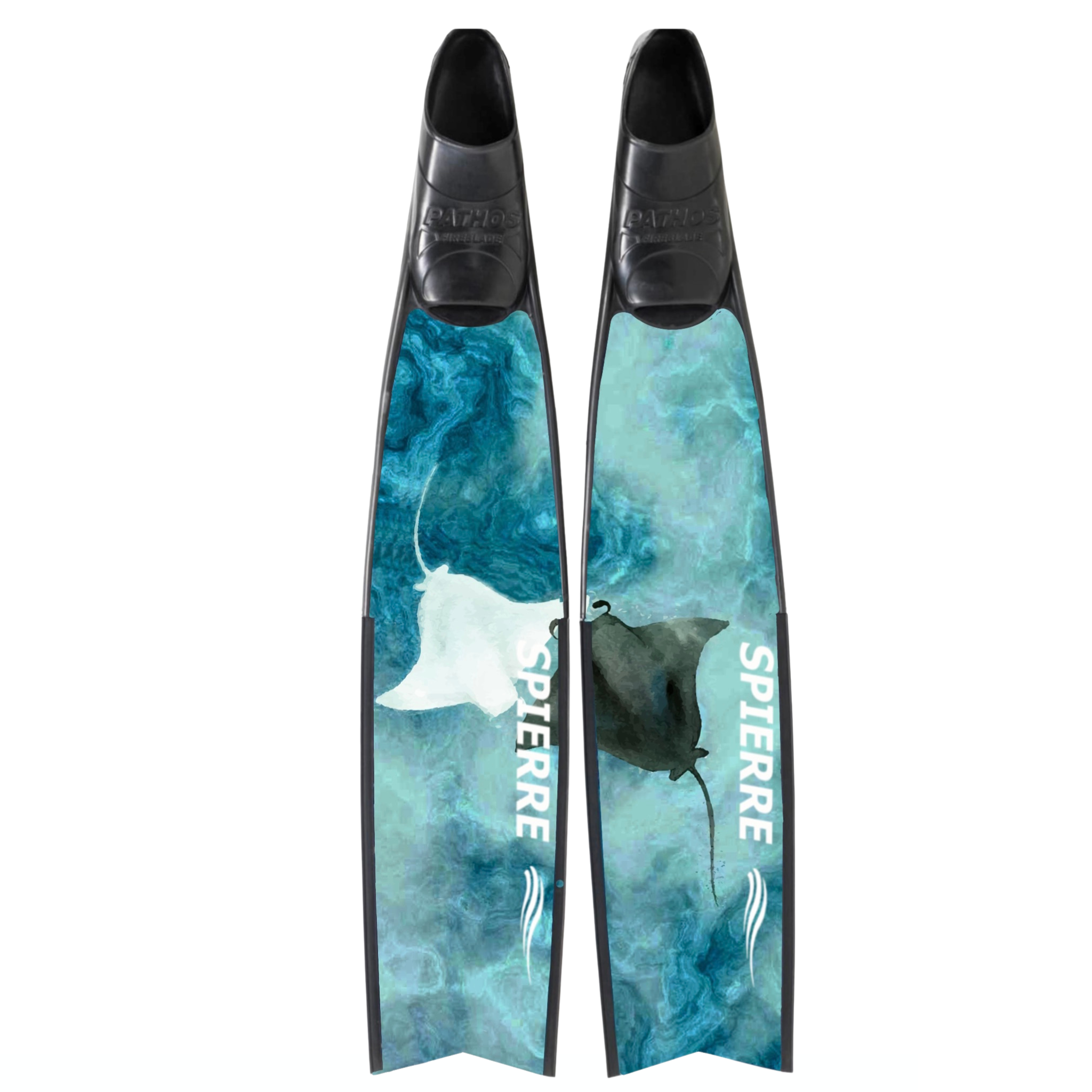Spierre Carbon Art Manta Duo Design Fin Blades for Freediving