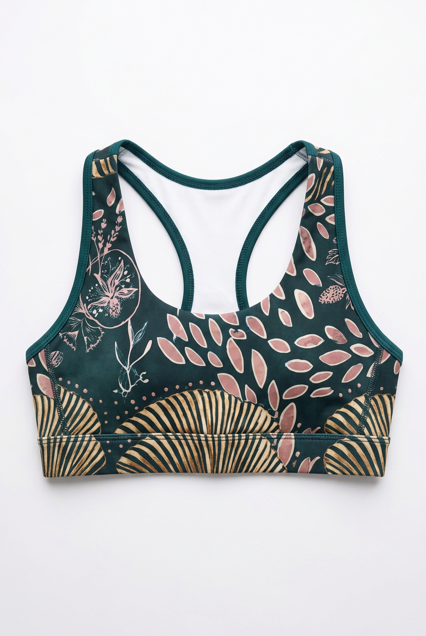 Spierre Nautilus Dreams Design Crop Top Flat Lay Front View