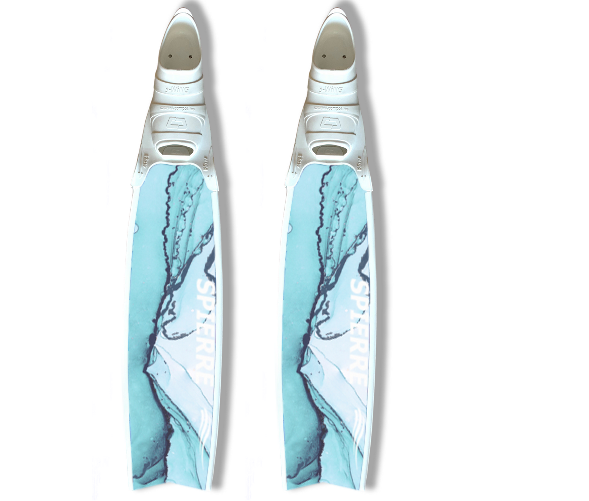 Carbon Art  Blue Tide 2.0 Fin Blades  - Apnea Range (Set/Pair)