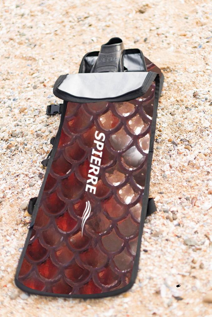 Spierre Padded Travel Fin Bag (Shorter Length) - Rose Bronze Design
