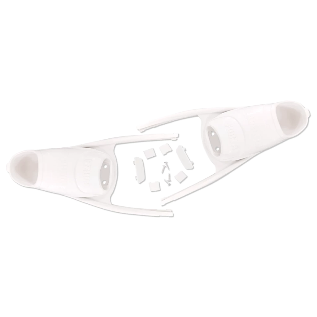 SpierreFinBladesfittedtoLeaderfin Forza White Foot Pockets