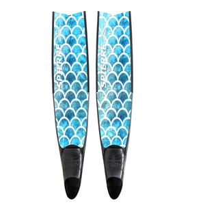 Spierre Blue Scale Design Carbon Art Freediving Best Carbon Fiber Fin Blades