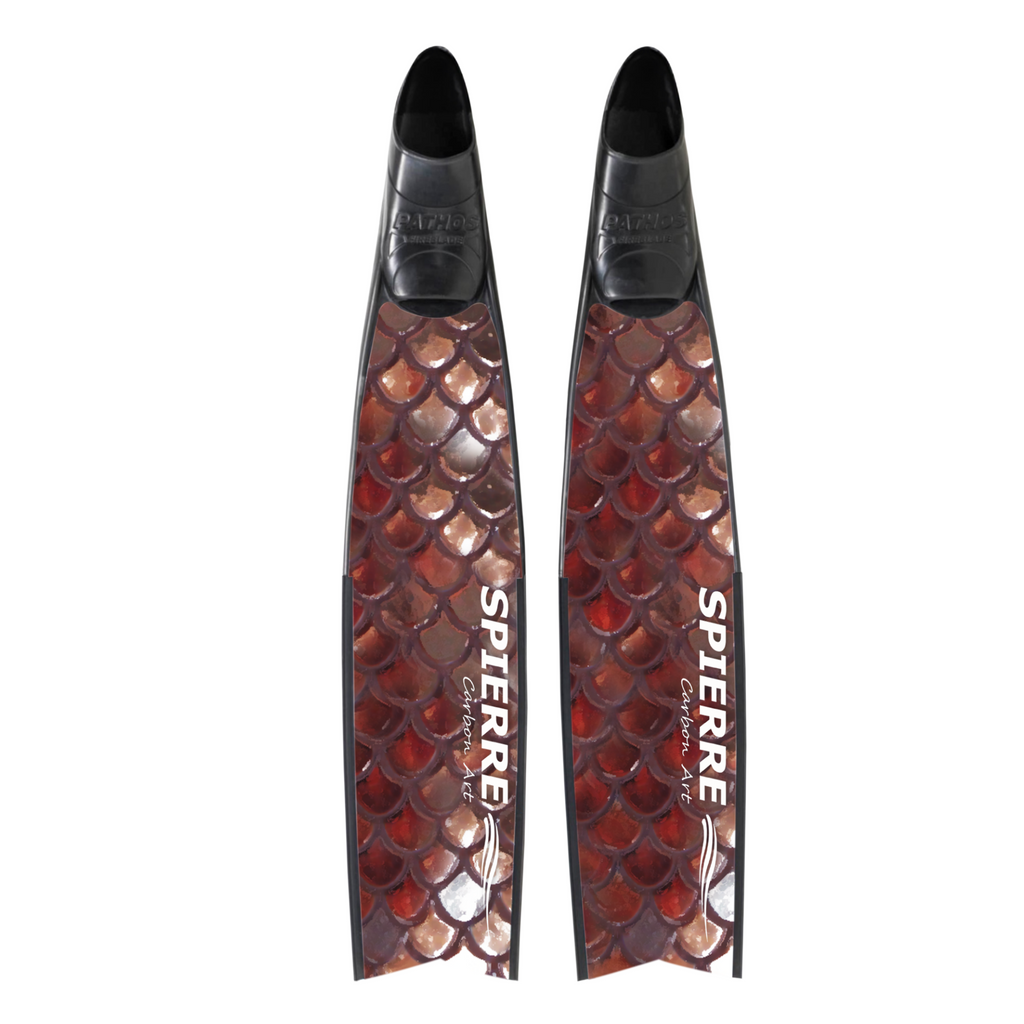 Spierre Rose Bronze Scale Design Carbon Art Freediving Best Carbon Fiber Fin Blades