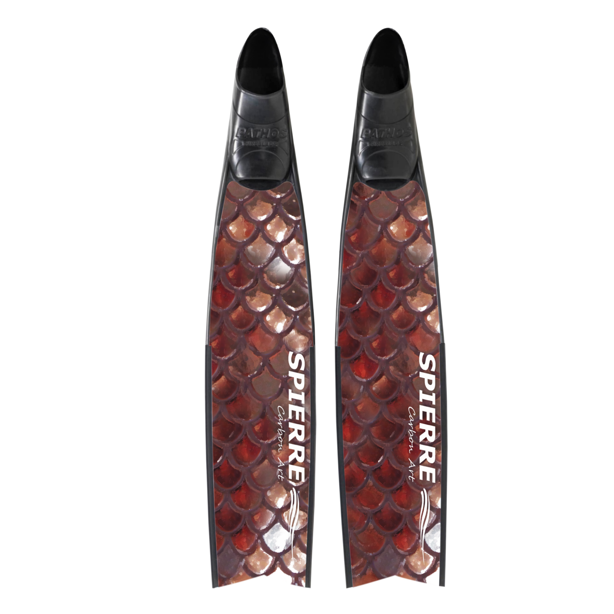 Spierre Rose Bronze Scale Design Carbon Art Freediving Best Carbon Fiber Fin Blades