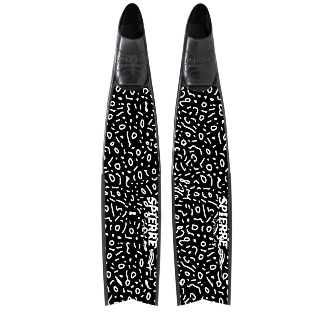 Spierre Fins Eagle Ray Design Carbon Freediving Fin Blades compatible with Pathos Leaderfins Mares X Wing C4 400 foot pockets