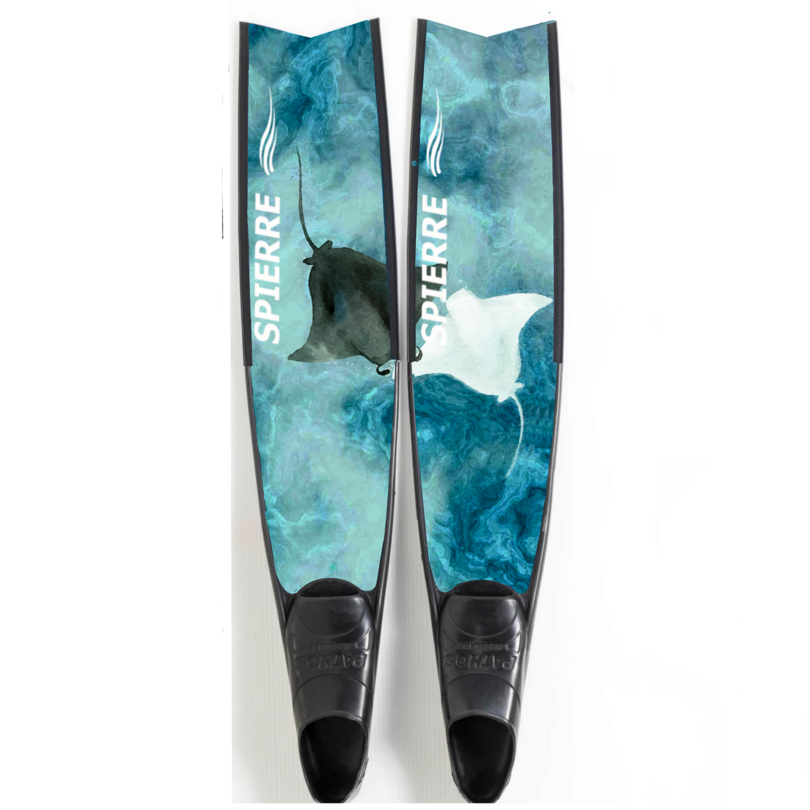 Spierre Fins Manta Duo Design Carbon Freediving Fin Blades compatible with Pathos Leaderfins Mares X Wing C4 400 foot pockets