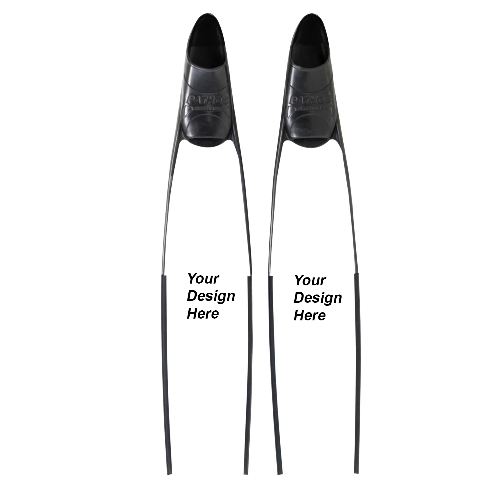 Spierre Fins (Your) Own Design Carbon Freediving Fin Blades that are compatible with Pathos; Leaderfins; Mares X Wing and C4 400 foot pockets