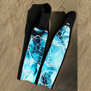 Spierre Fins Turtle Tides Design Carbon Freediving Fin Blades compatible with Pathos Leaderfins Mares X Wing C4 400 foot pockets