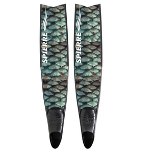 Spierre Fins Ocean Scale Design Carbon Freediving Fin Blades compatible with Pathos Leaderfins Mares X Wing C4 400 foot pockets