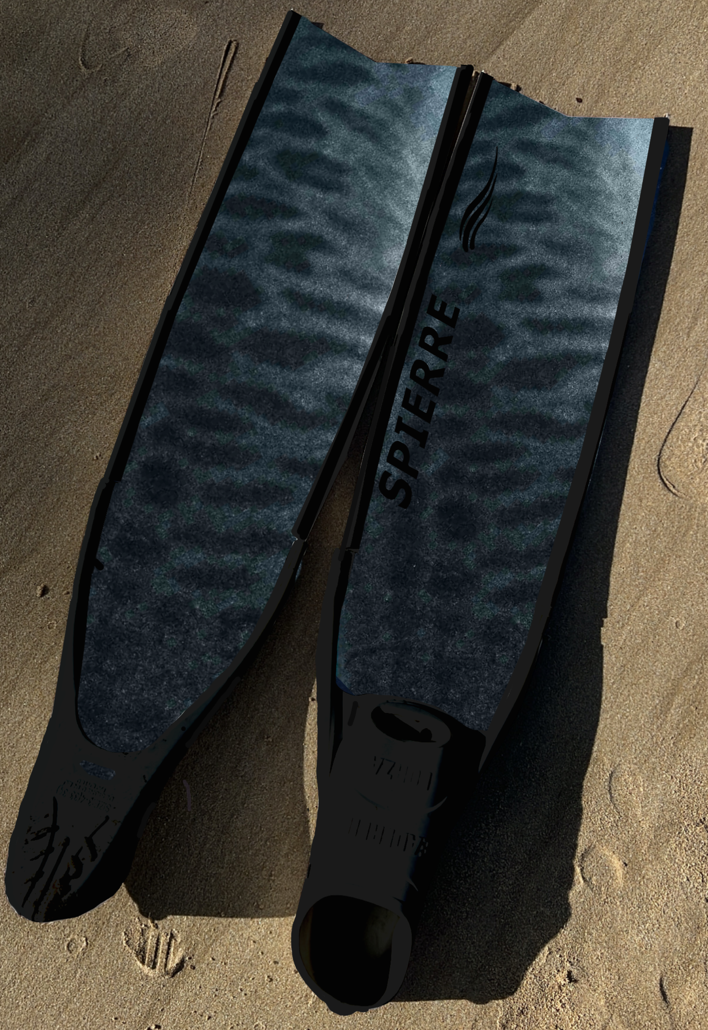 Spierre Carbon Art Tiger Shark Design with Black Branding on Beach