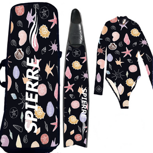 Treasures of the Sea Carbon Art Fin Blades Handcrafted for Freediving