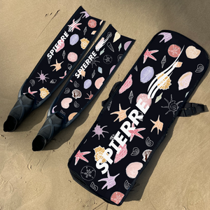 Treasures of the Sea Carbon Art Fin Blades Handcrafted for Freediving