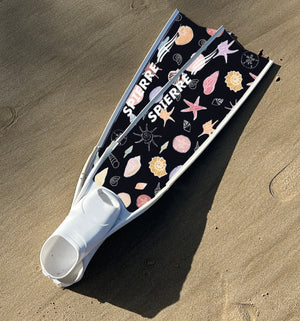 Treasures of the Sea Carbon Art Fin Blades Handcrafted for Freediving