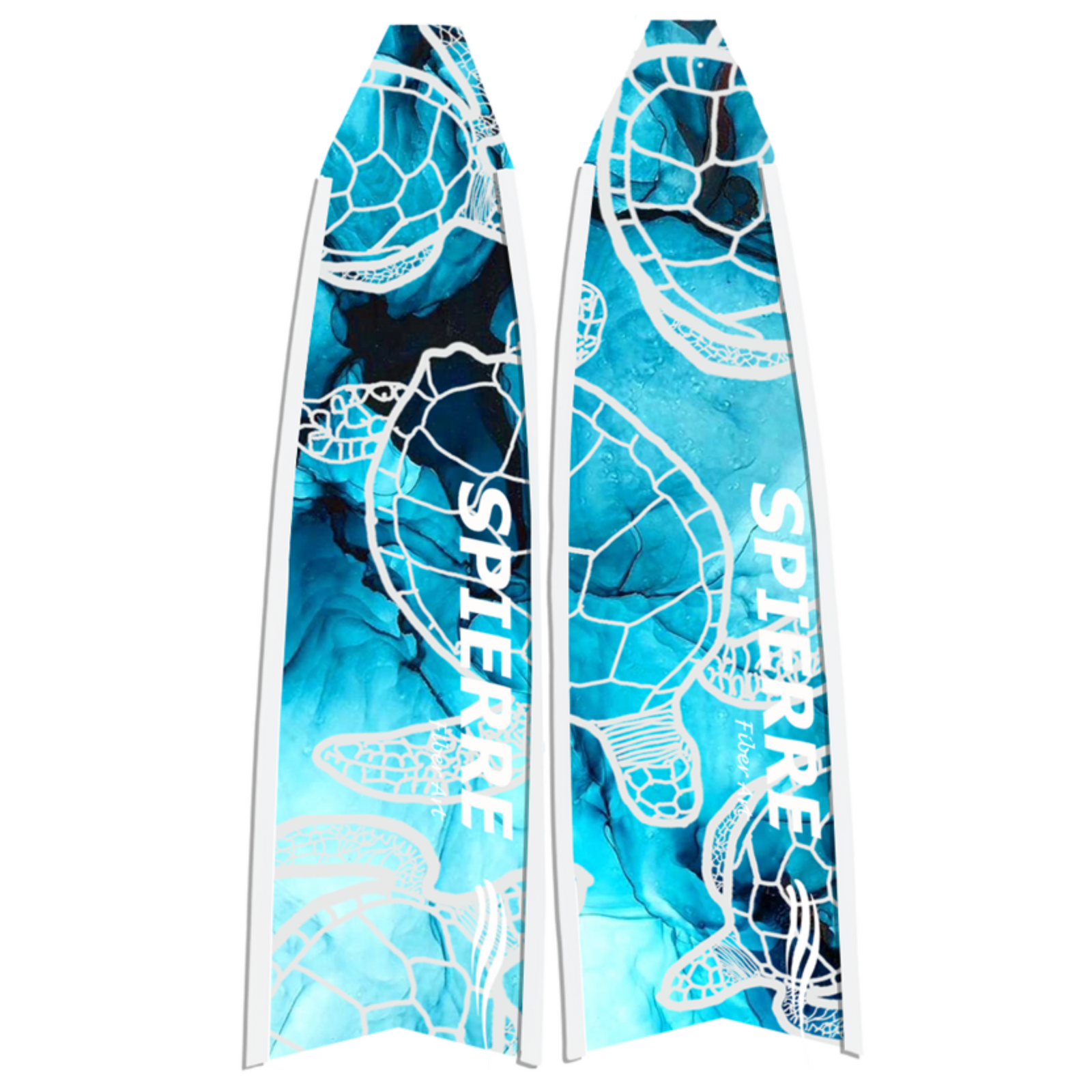 Fiber Art Turtle Tides Fin Blades - Apnea Range (Set/Pair)