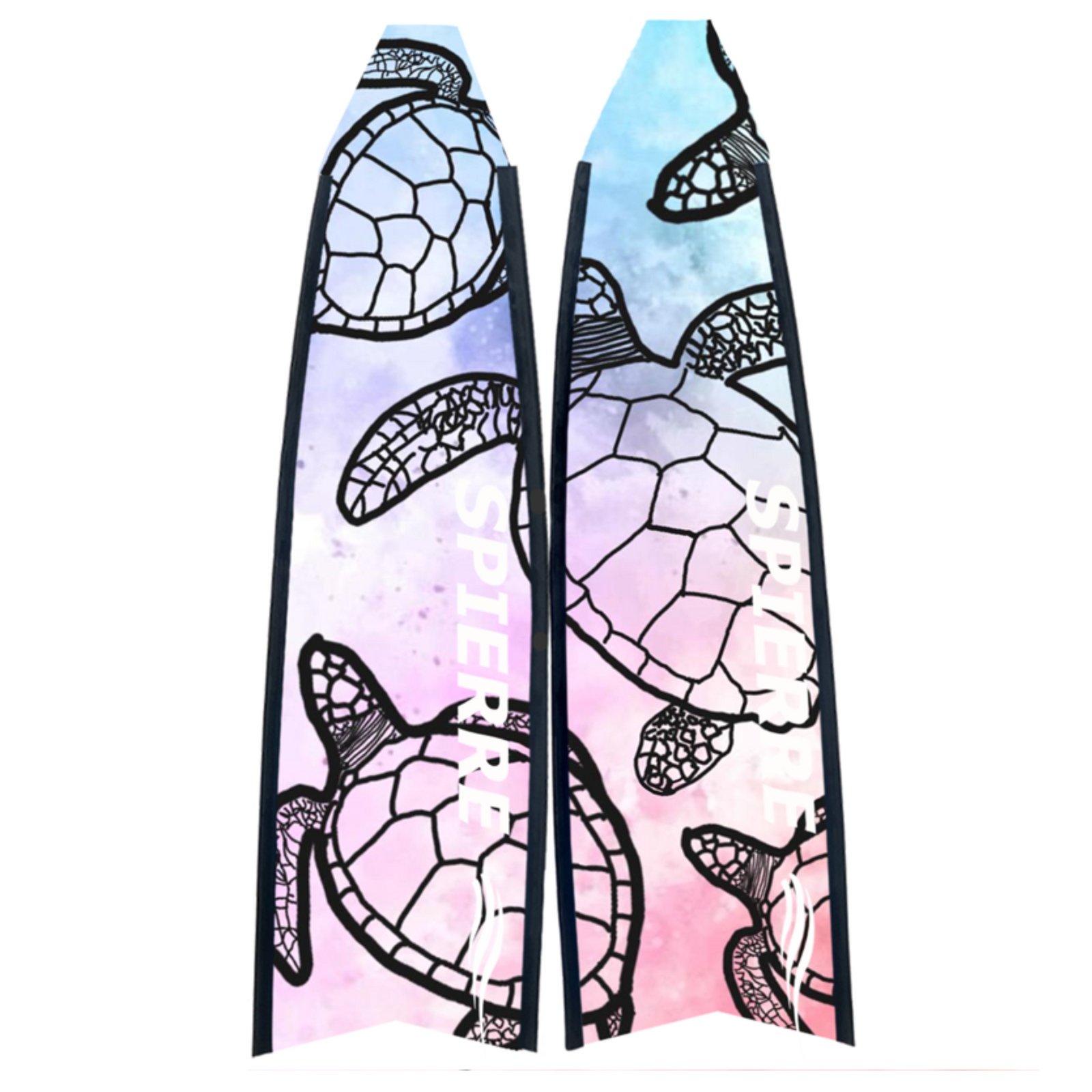 Fiber Art Turtle Vibes Fin Blades - Apnea Range (Set/Pair)