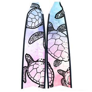 Fiber Art Turtle Vibes Fin Blades - Apnea Range (Set/Pair)
