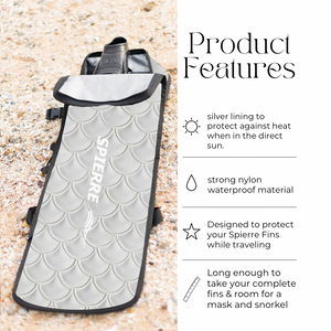 Spierre Padded Travel Fin Bag - Platinum Scale Design