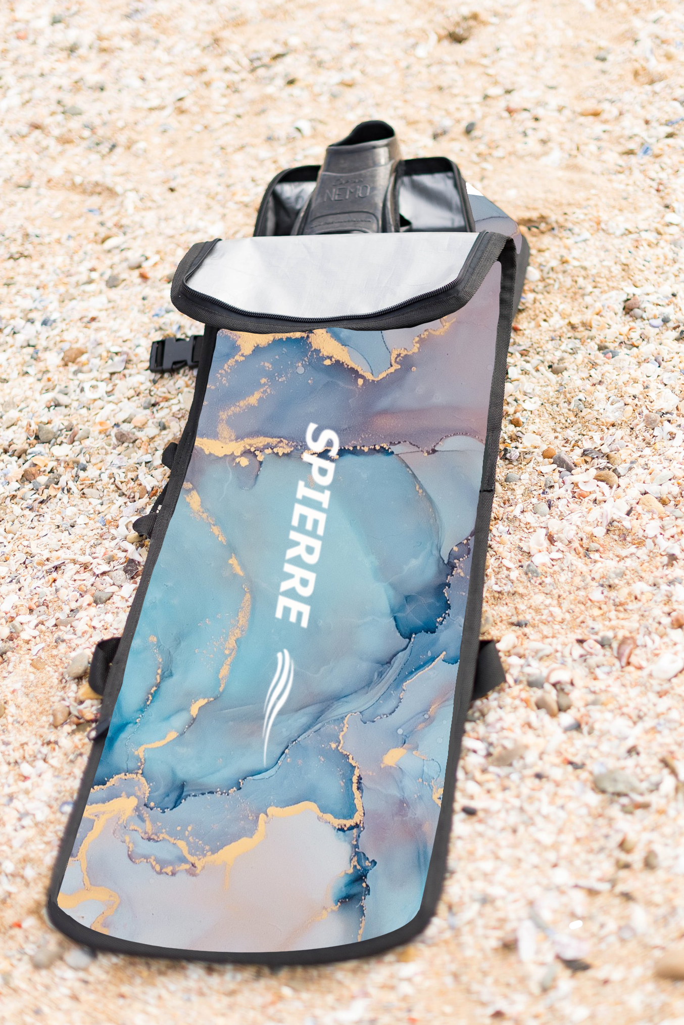 Spierre Padded Travel Fin Bag - Blue Tide Design
