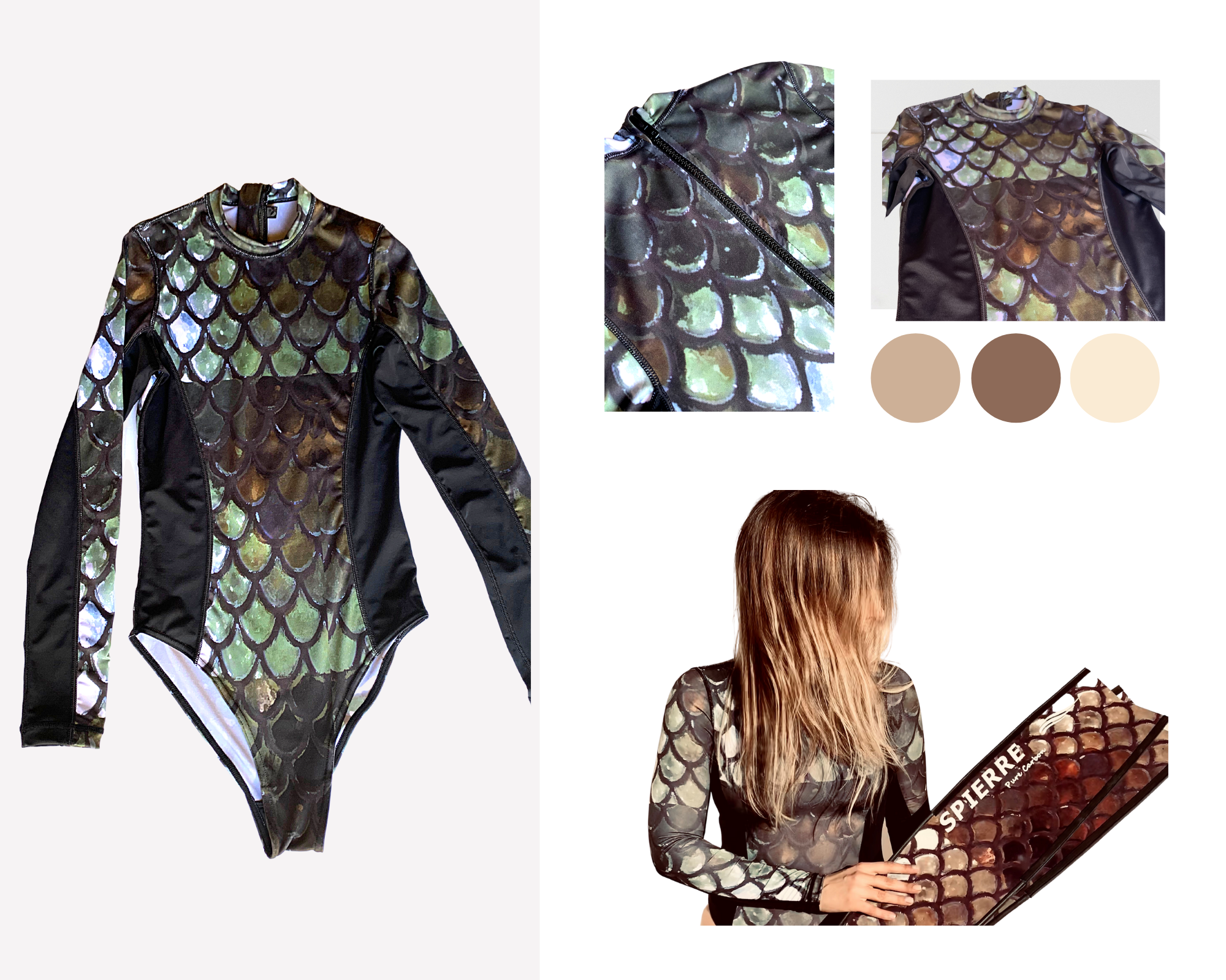 Bronze Scale Ocean Swim Suit