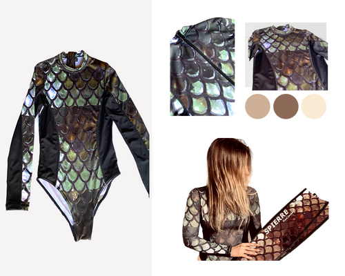 Bronze Scale Ocean Swim Suit