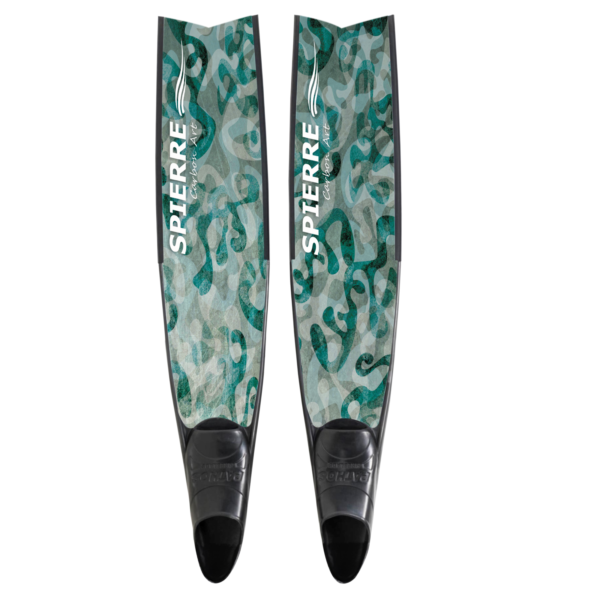 Carbon Art Blue Kelp Reef Fin Blades  - Apnea Range (Set/Pair)
