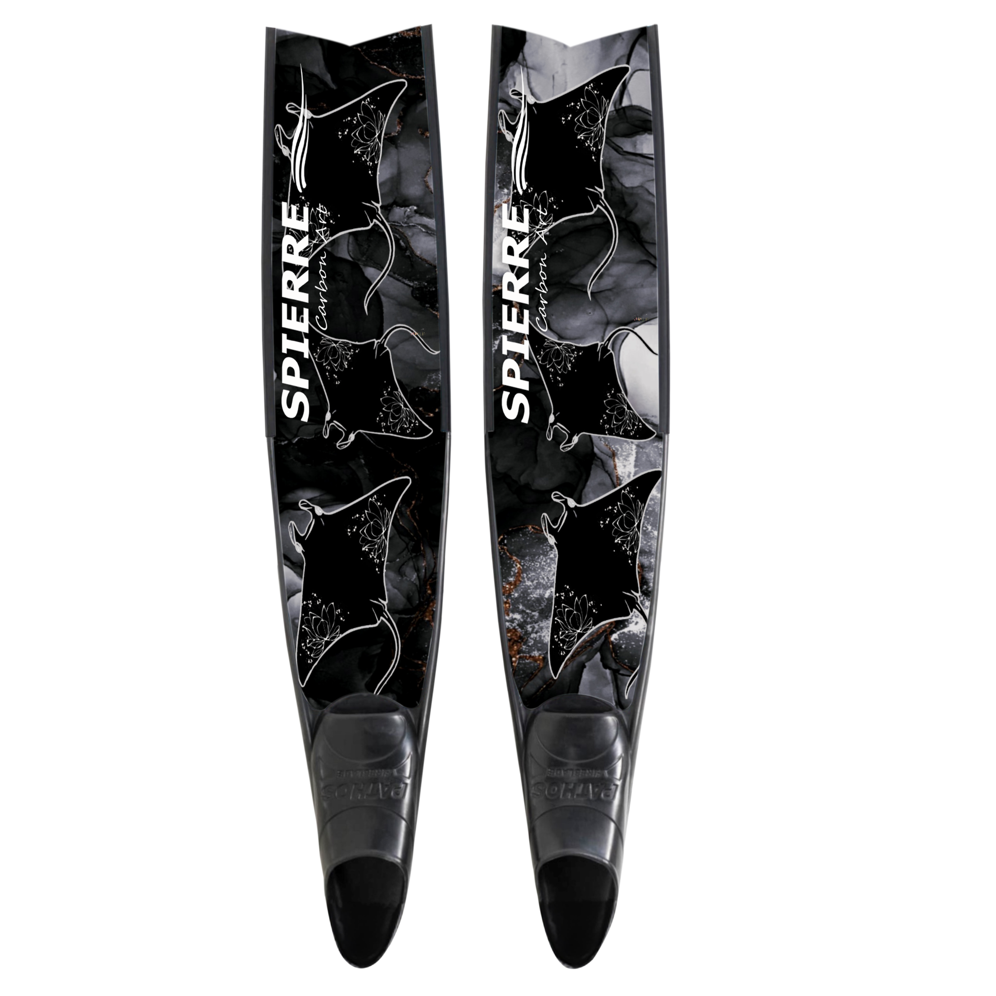 Carbon Art Dark Manta Fin Blades  - Apnea Range (Set/Pair)