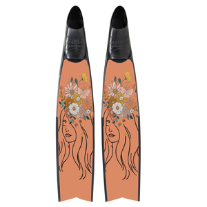 Carbon Art Floral Wander Fin Blades  - Apnea Range (Set/Pair)