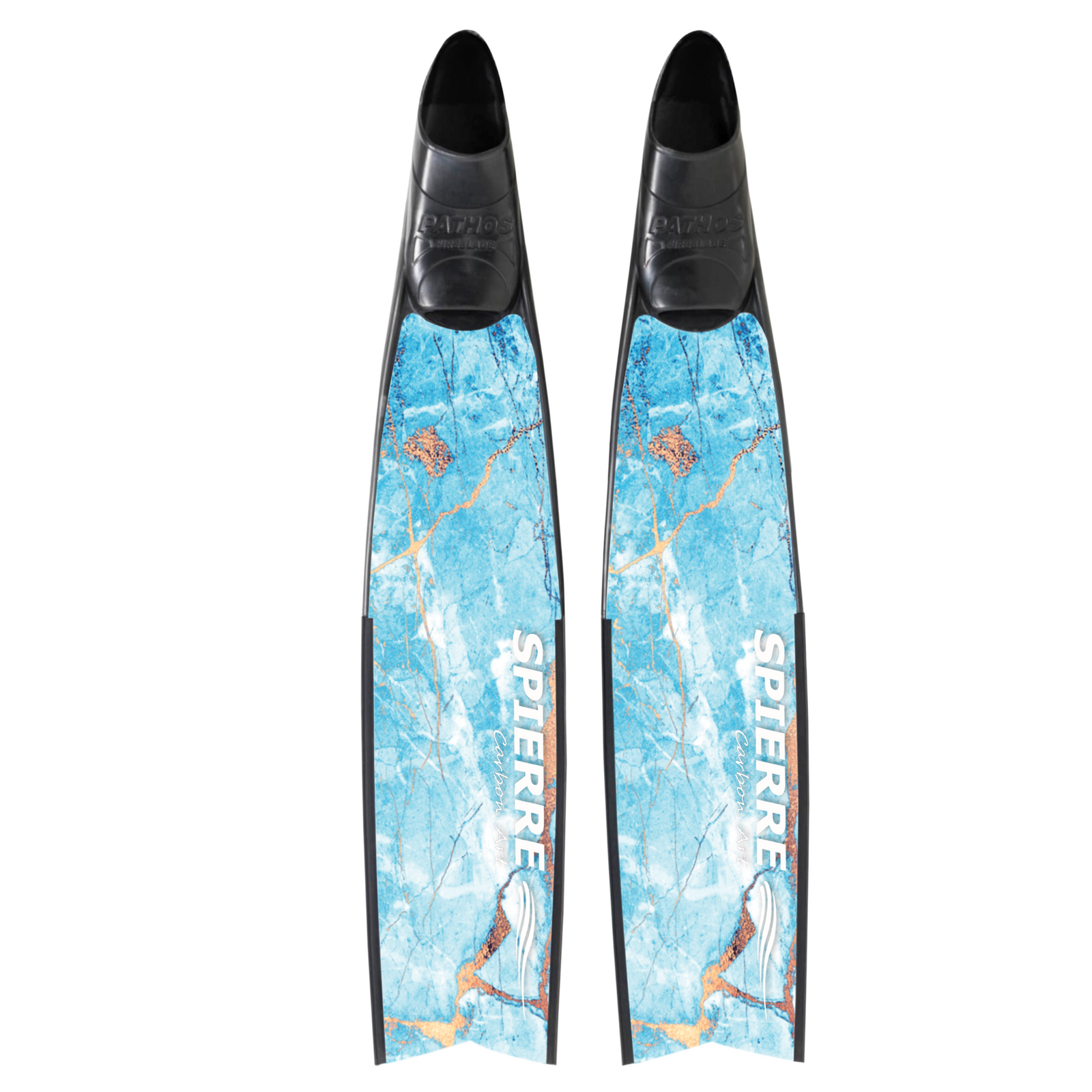Carbon Art Ice Marble Fin Blades  - Apnea Range (Set/Pair)