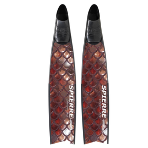 Carbon Art Rose Bronze Scale Fin Blades - Apnea Range (Set/Pair)