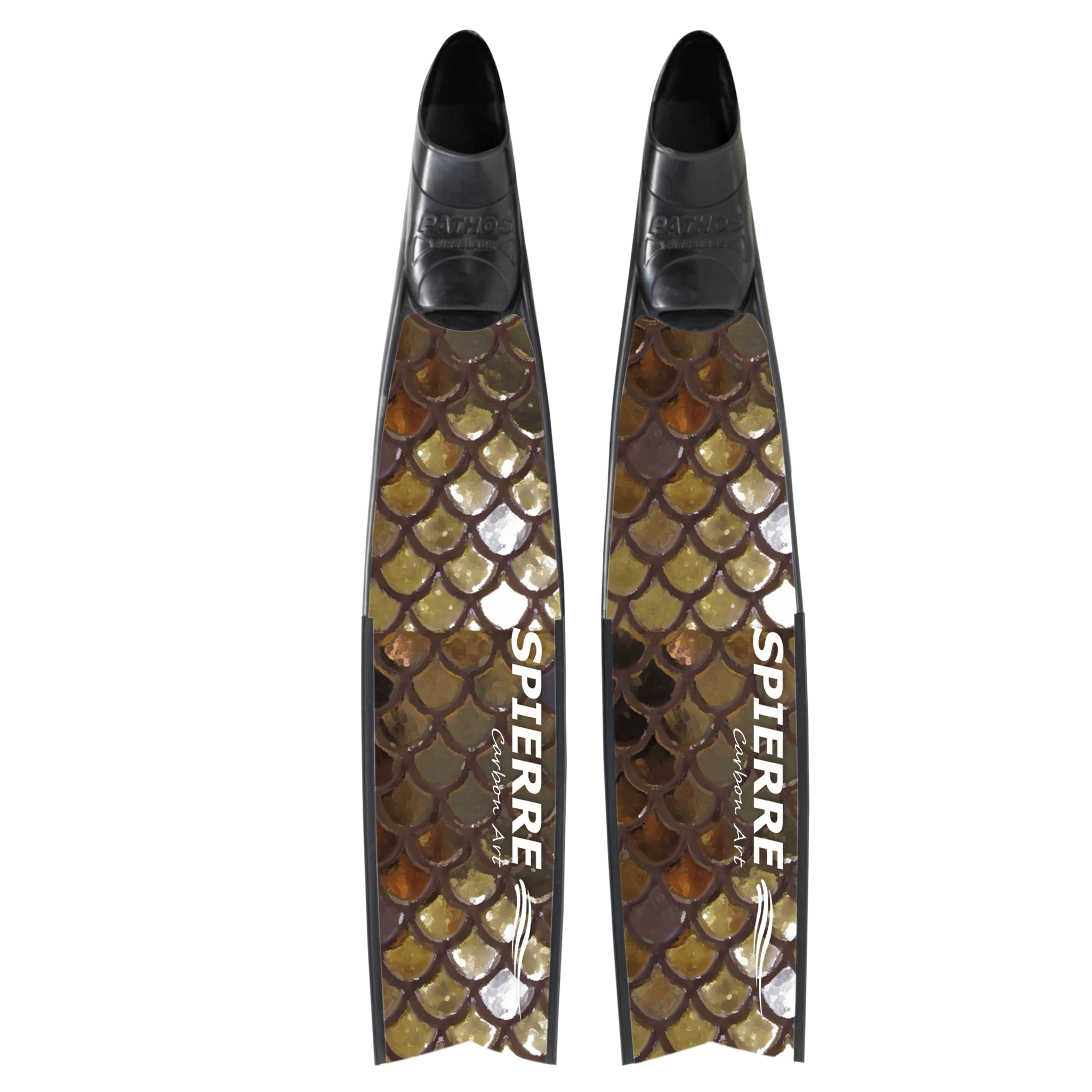 Spierre Bronze Scale Design Carbon Art Freediving Best Carbon Fiber Fin Blades