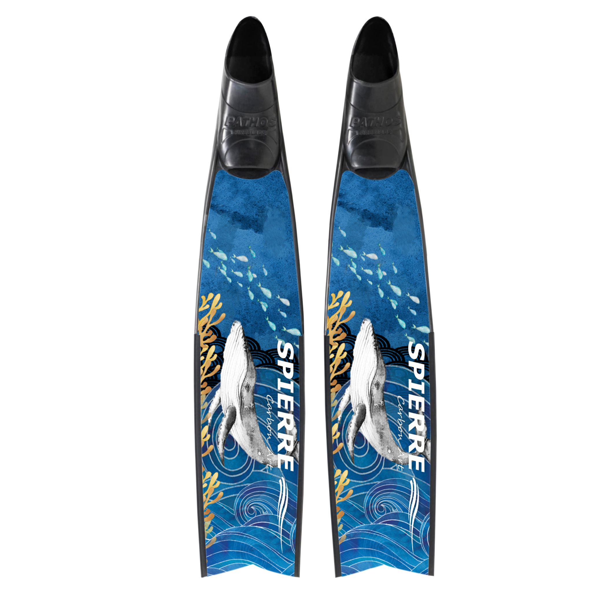 Spierre Blue Whale Solo Design Carbon Art Freediving Best Carbon Fiber Fin Blades